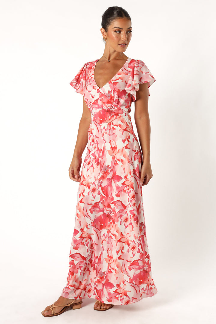 Ramsey Cut Out Maxi Dress - Red