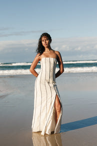 DRESSES @Ravello Maxi Dress - Cream (Hold for Euro Summer)