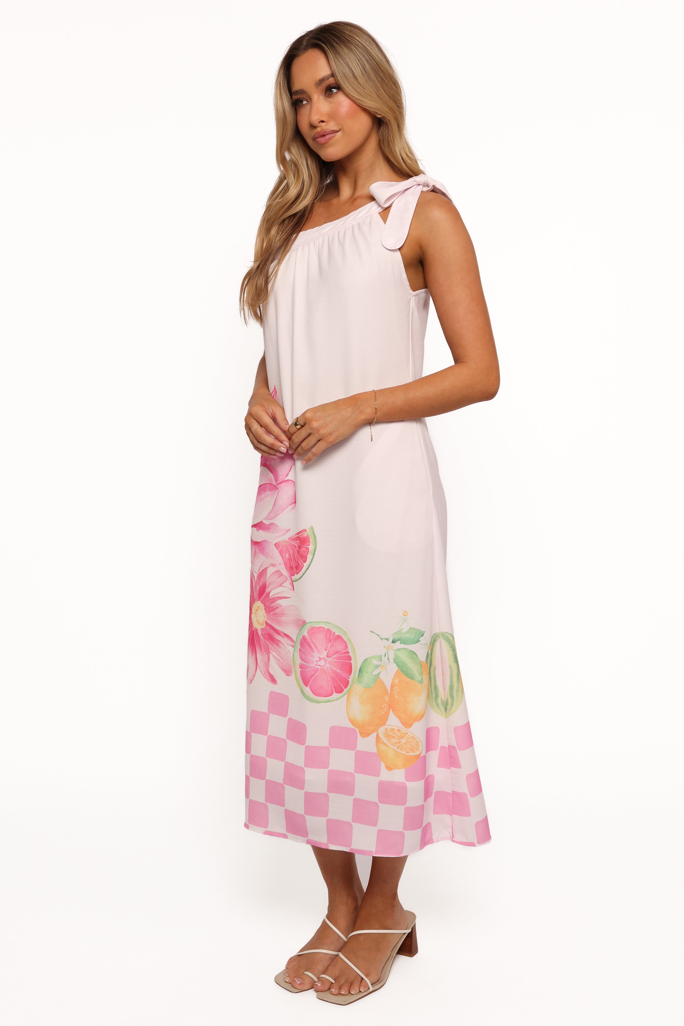 DRESSES Reagan One Shoulder Midi Dress - Pink