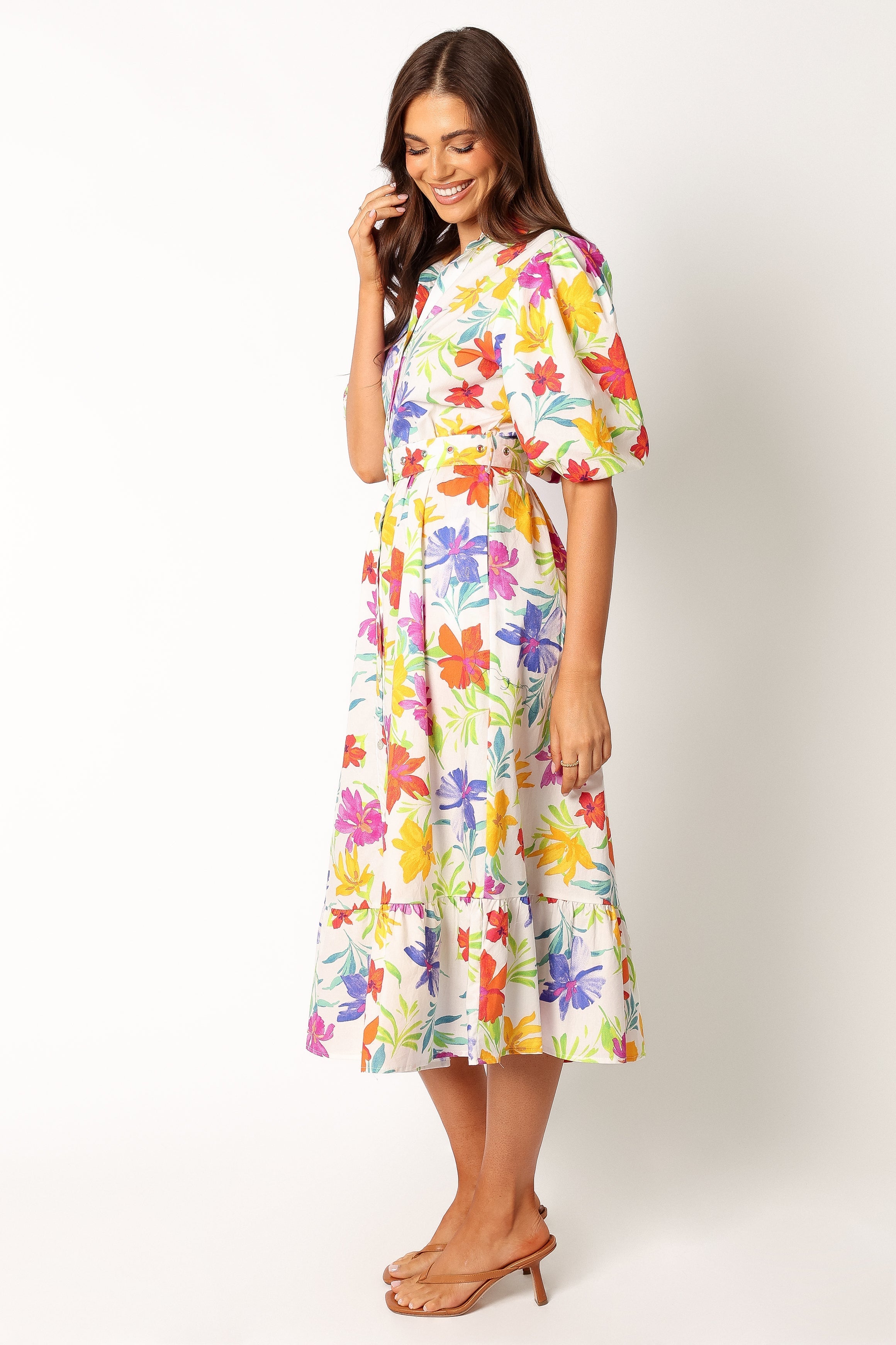 DRESSES @Reese Midi Dress - Zinnia Print