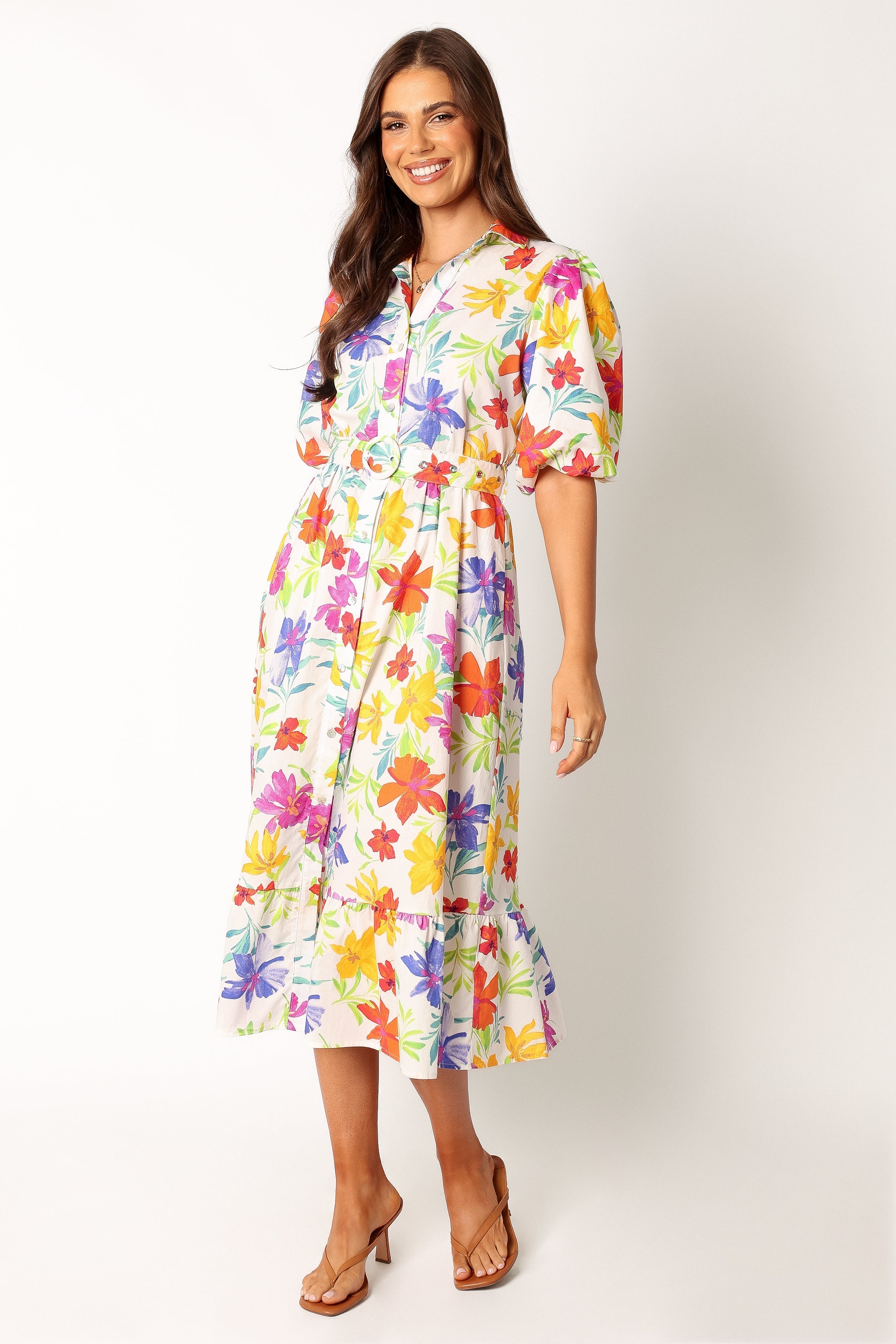 DRESSES @Reese Midi Dress - Zinnia Print