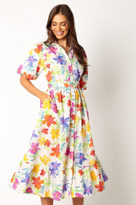 DRESSES @Reese Midi Dress - Zinnia Print