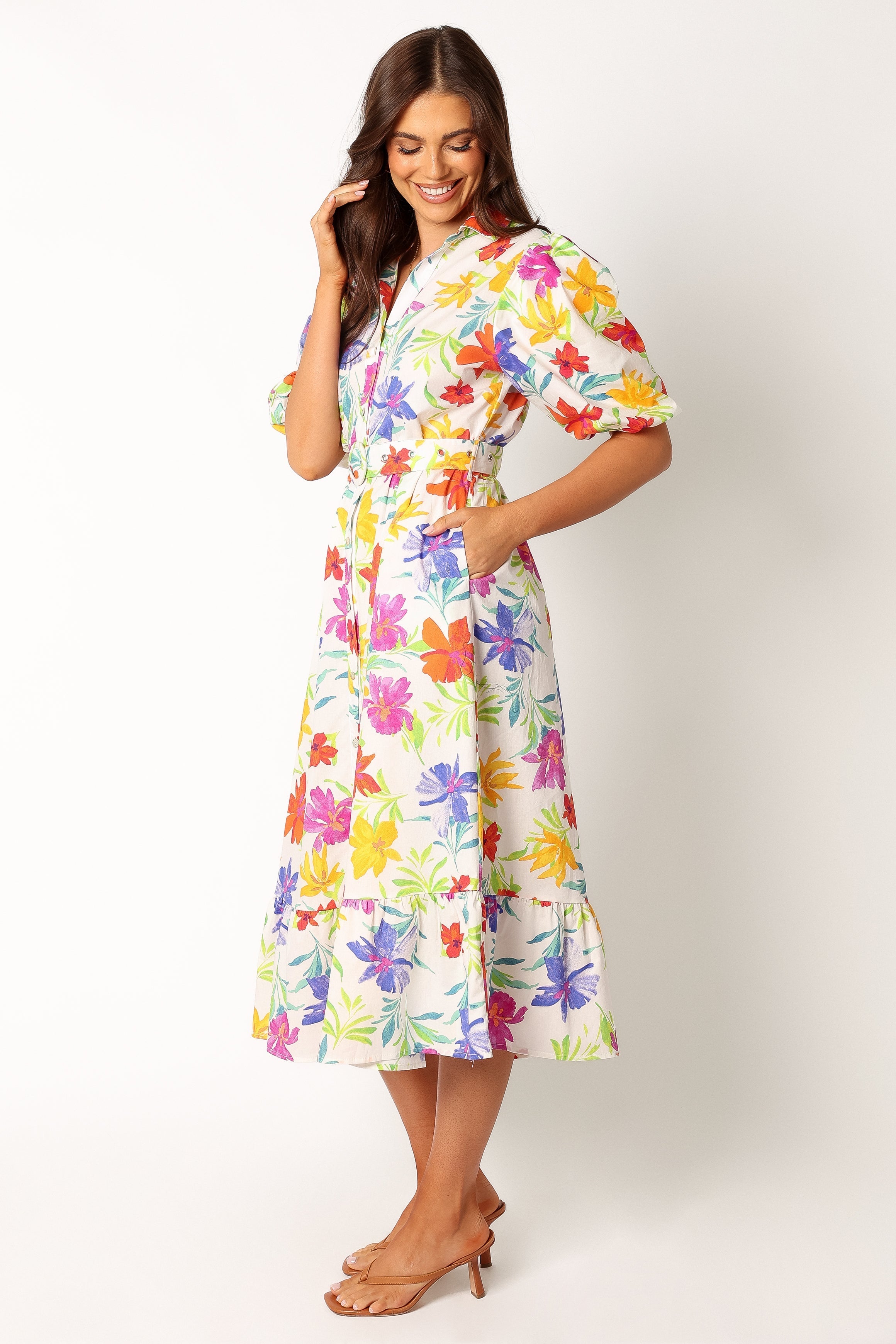 DRESSES @Reese Midi Dress - Zinnia Print