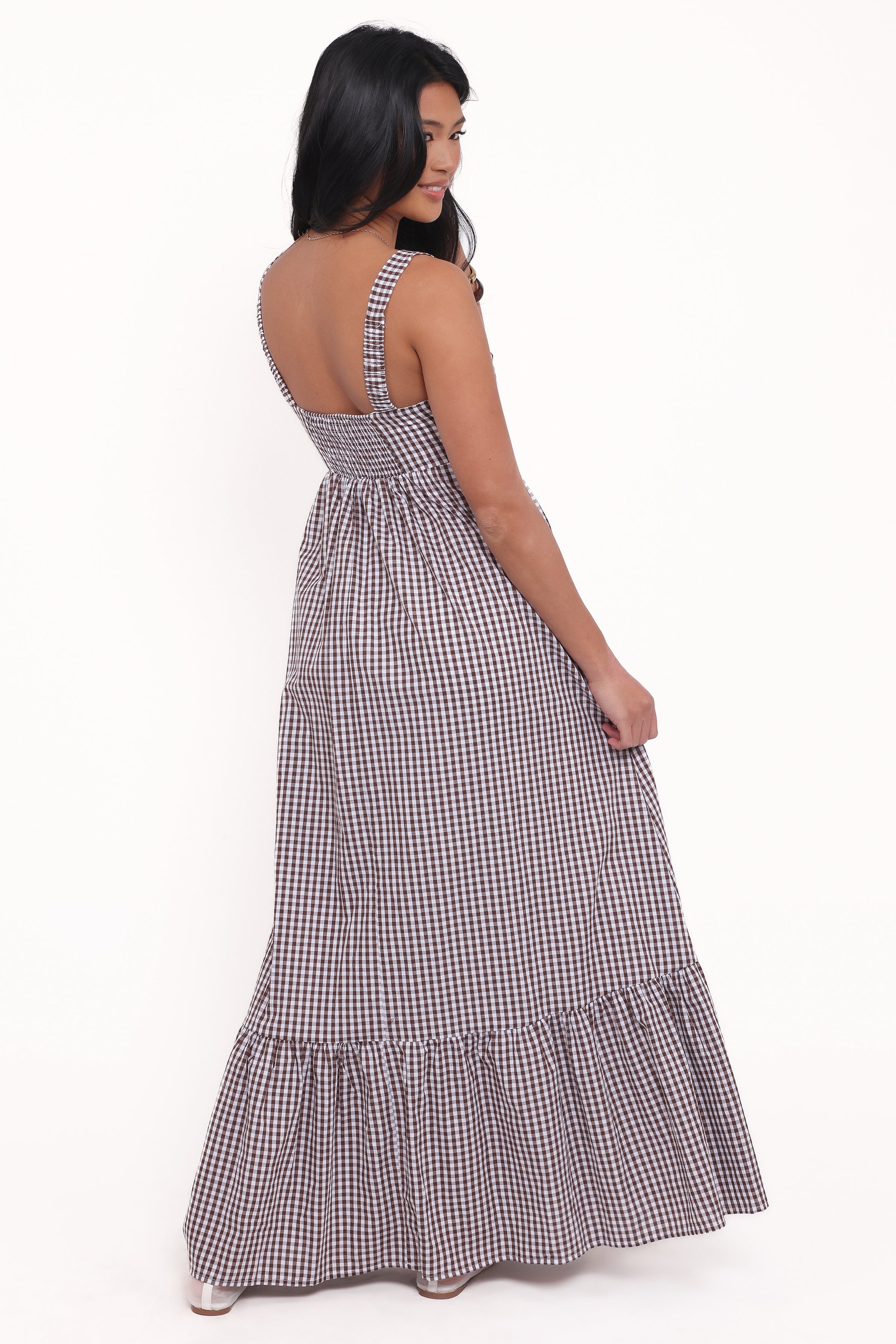 DRESSES Reid Maxi Dress - Brown Gingham