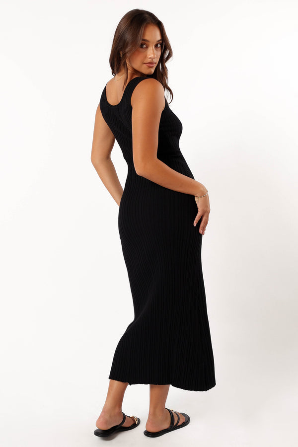 DRESSES @Reign Maxi Knit Dress - Black