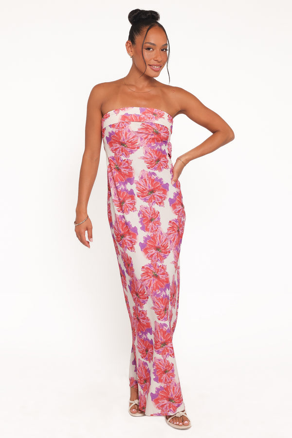 DRESSES Remmie Strapless Maxi Dress - Pink Floral