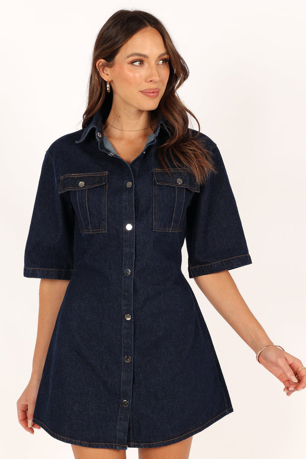 DRESSES Rev Mini Dress - Dark Denim