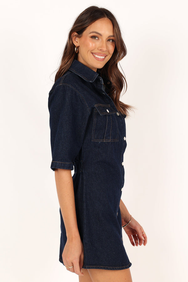 DRESSES Rev Mini Dress - Dark Denim