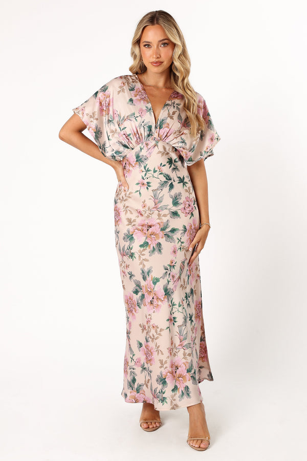 DRESSES @Ricki Maxi Dress - Pink Floral (Hold for Modern Romance)