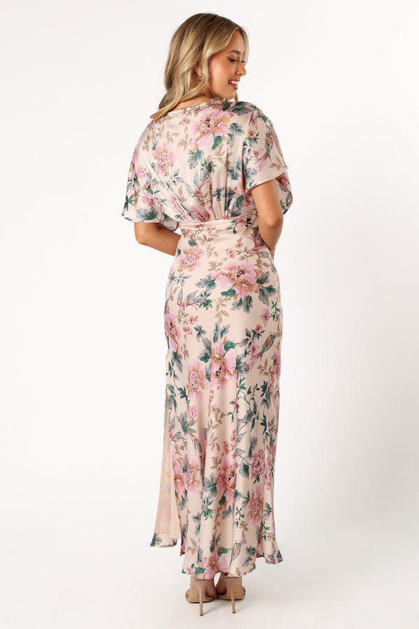 DRESSES @Ricki Maxi Dress - Pink Floral (Hold for Modern Romance)