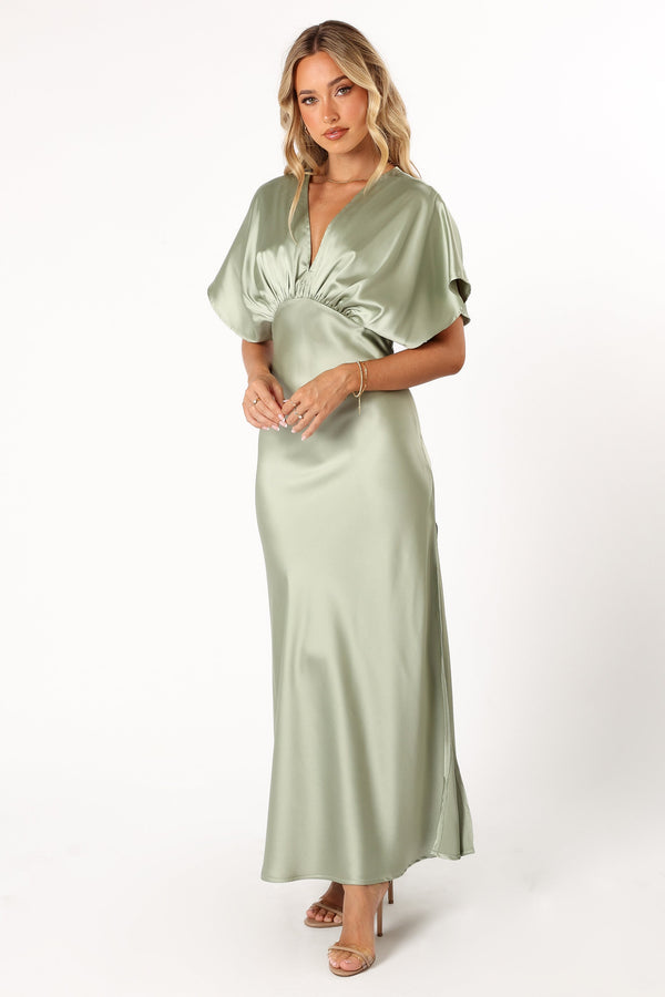 DRESSES @Ricki Maxi Dress - Sage (Hold for Modern Romance)