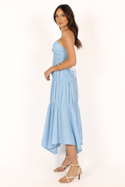 DRESSES @Riley Midi Dress - Blue
