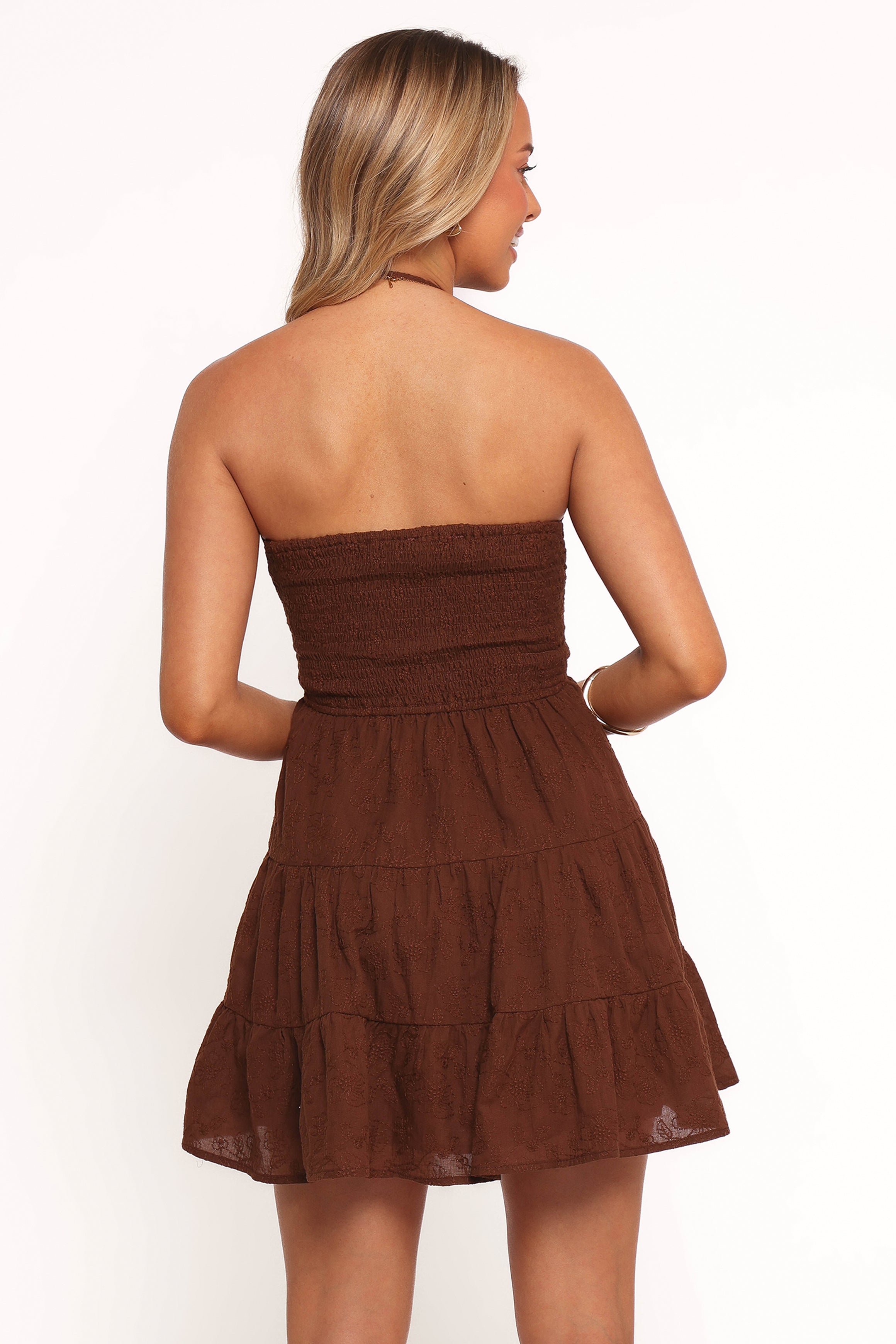 DRESSES Rilie Halterneck Mini Dress - Brown