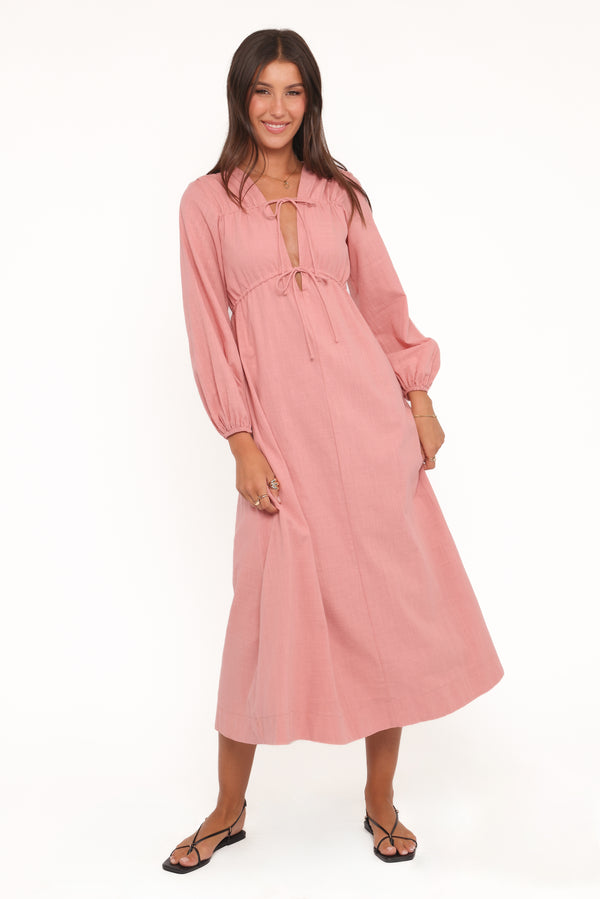 DRESSES Riven Long Sleeve Maxi Dress - Pink