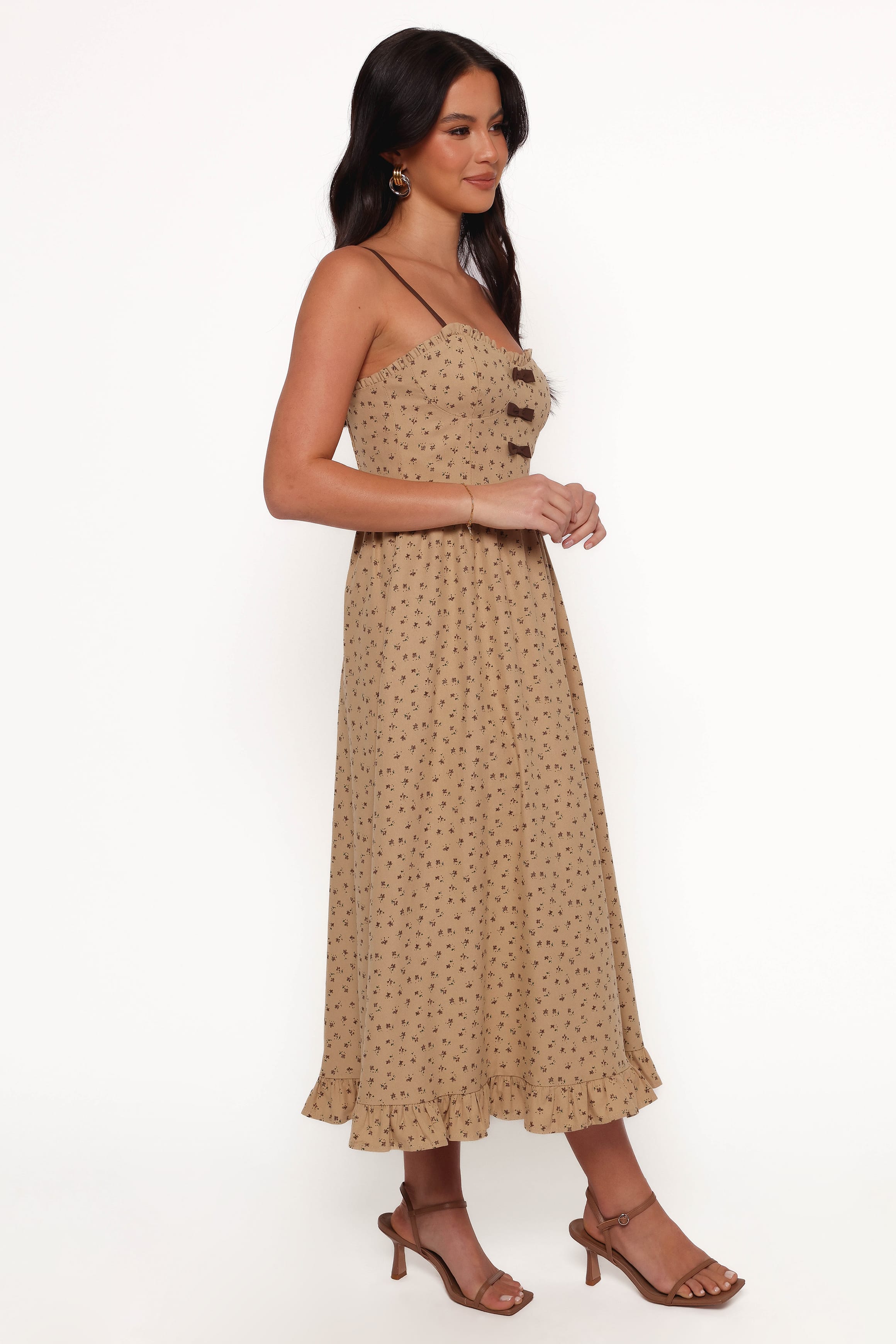DRESSES Robbins Midi Dress - Beige Brown