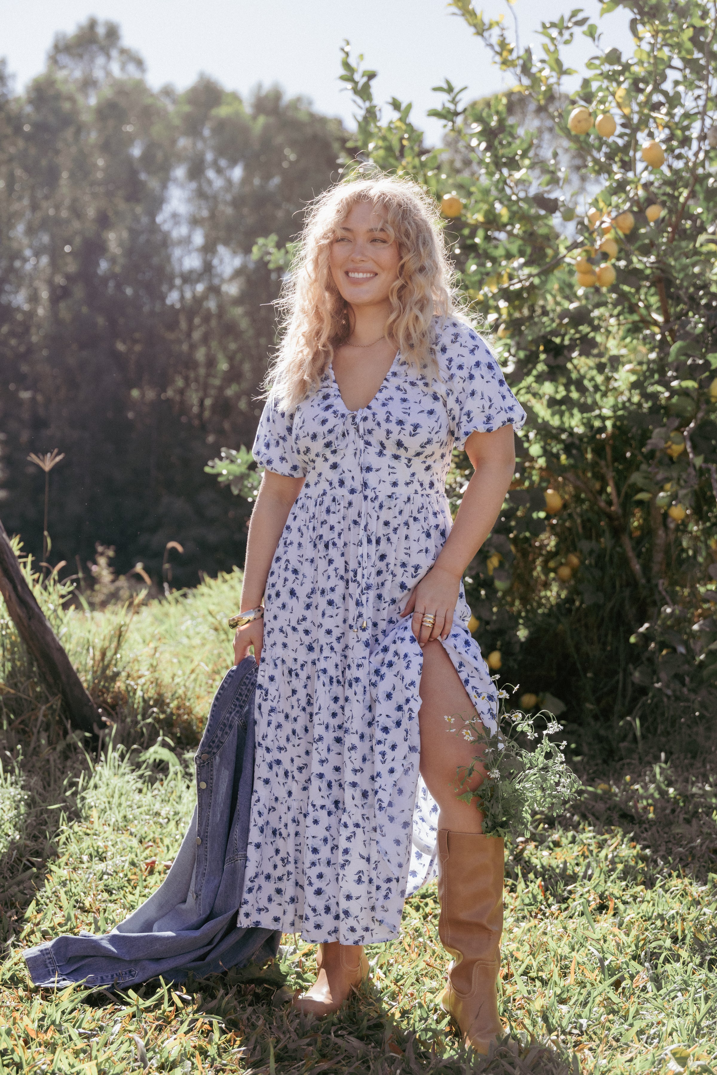 DRESSES Roberts Maxi Dress - Blue Ditsy Floral