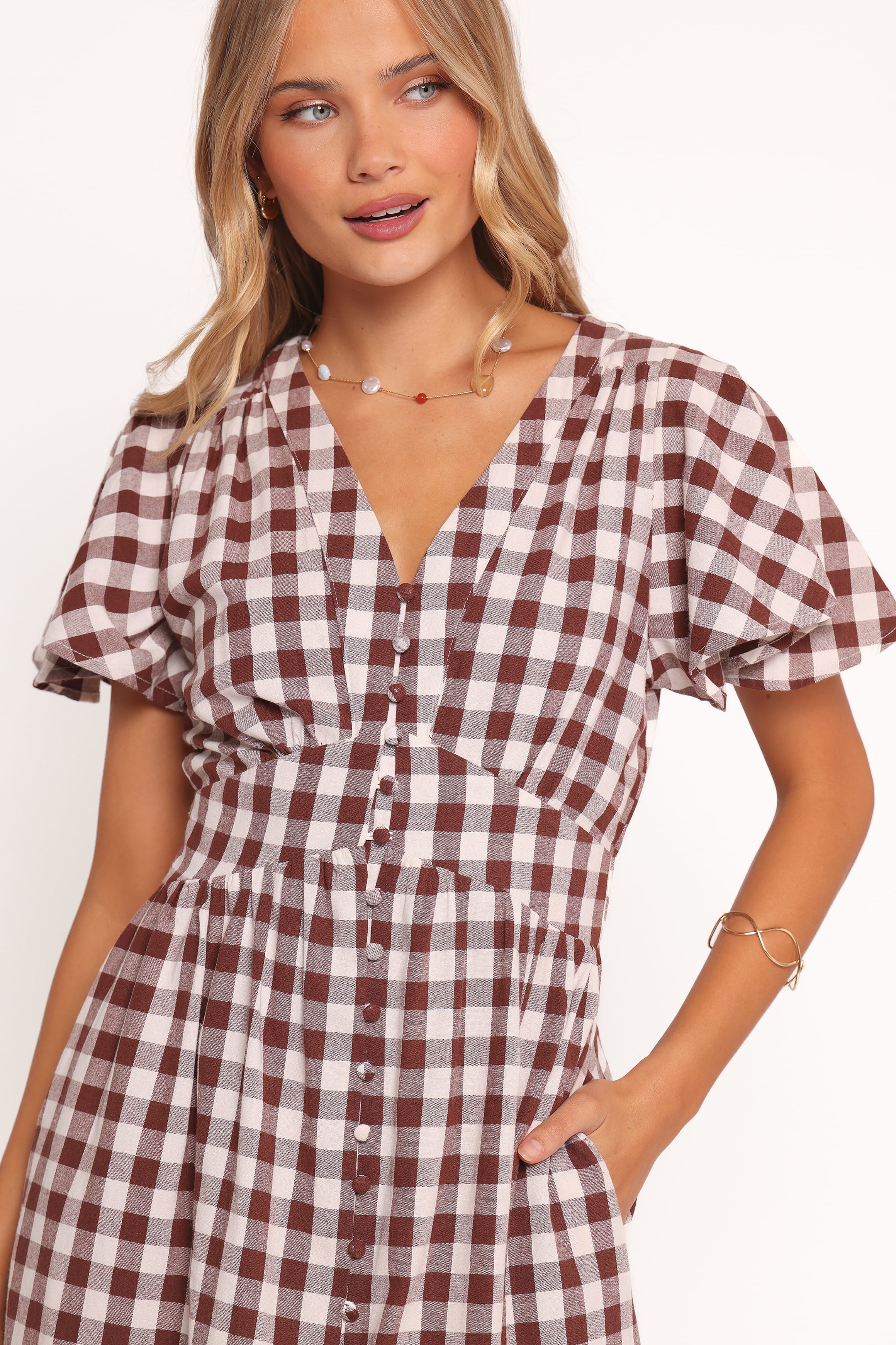 DRESSES Robinson Maxi Dress - Brown Gingham