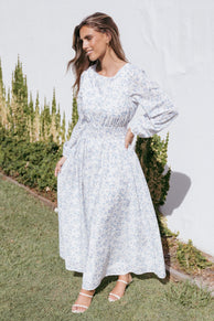 DRESSES Roman Long Sleeve Maxi Dress - Blue Floral