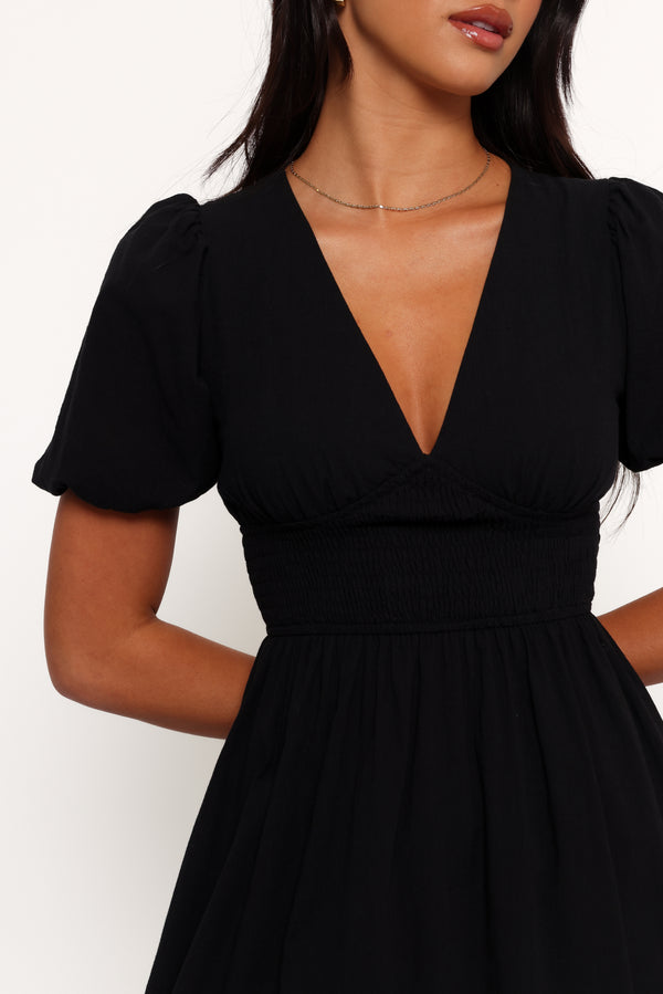 DRESSES Ronnie Short Sleeve Midi Dress - Black