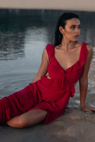 DRESSES Rori Ruffle Maxi Dress - Pink