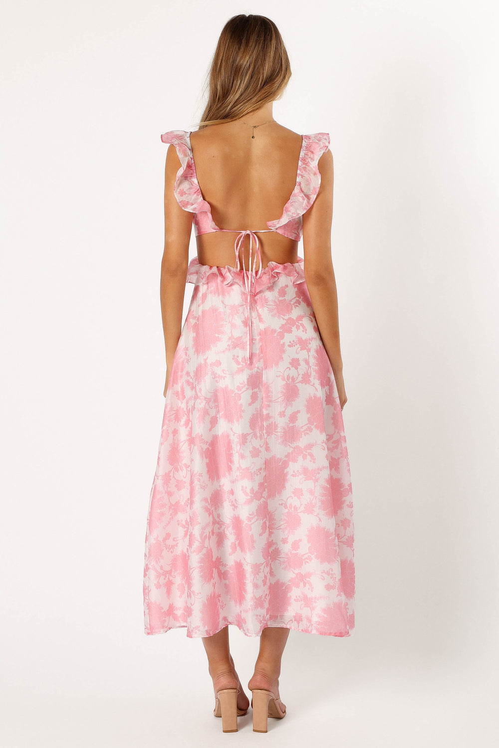 DRESSES @Rori Ruffle Maxi Dress - Pink Floral
