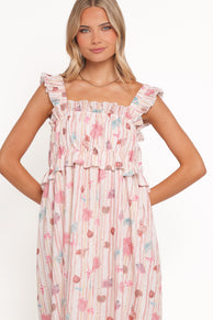 DRESSES Ross Frill Strap Maxi Dress - Beach Print
