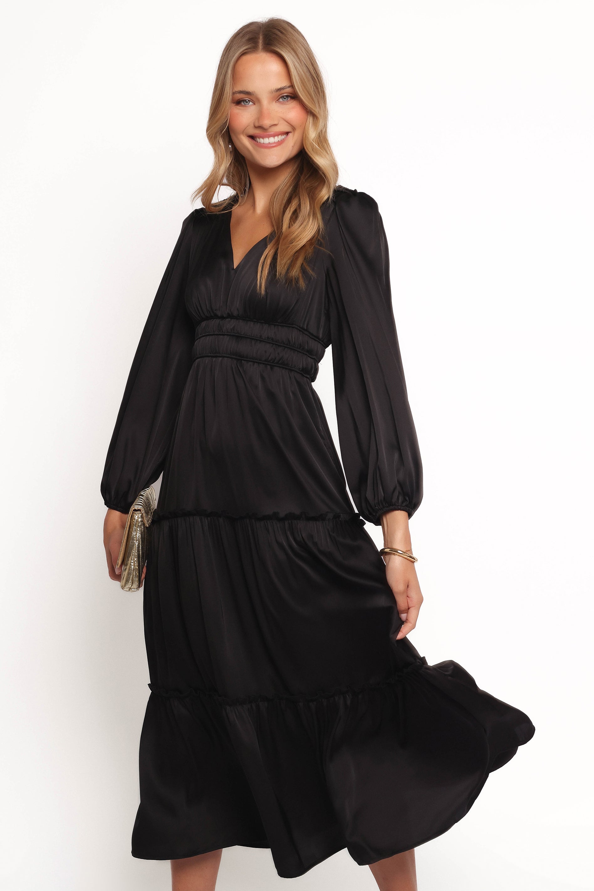 DRESSES Rowen Long Sleeve Maxi Dress - Black