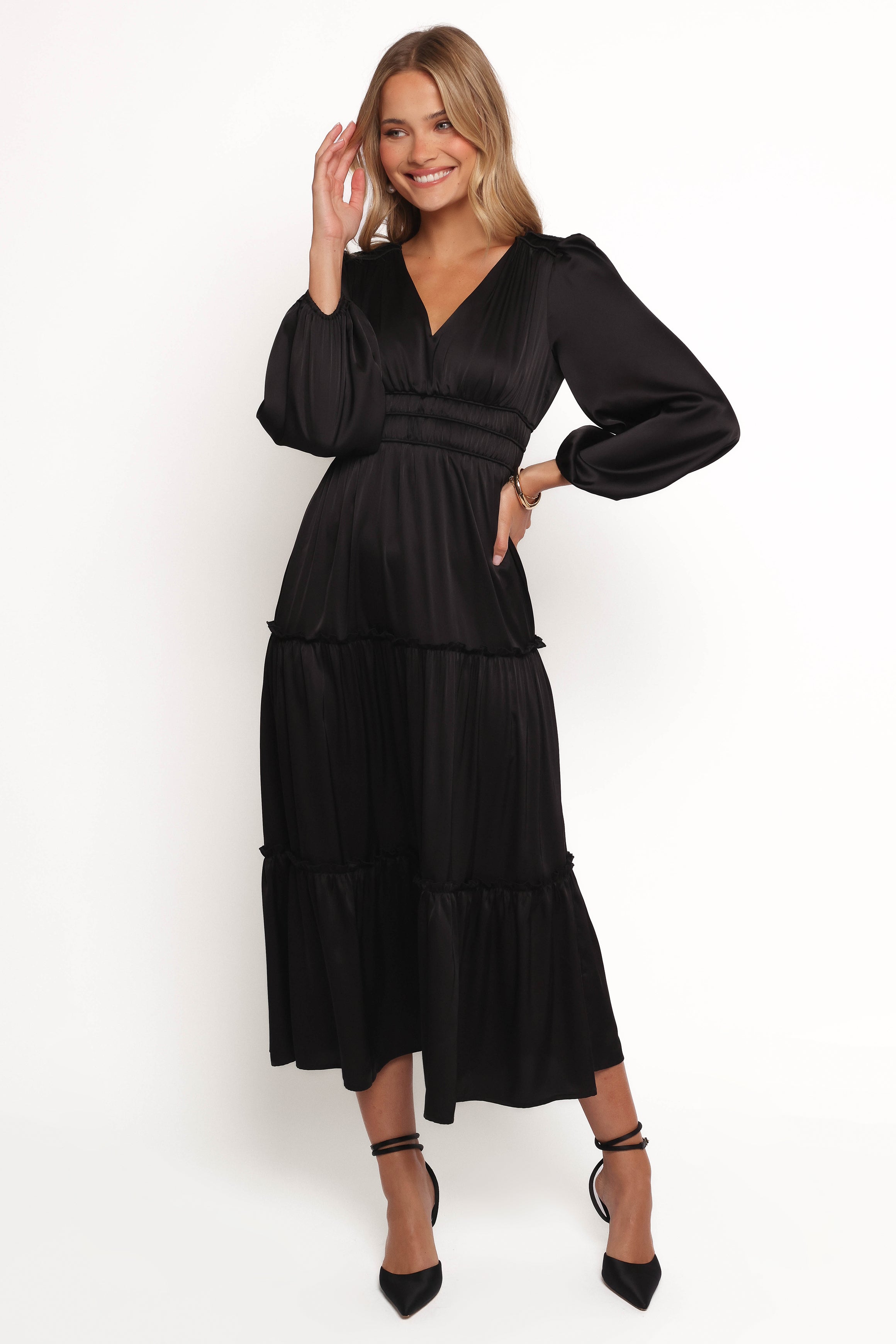 DRESSES Rowen Long Sleeve Maxi Dress - Black