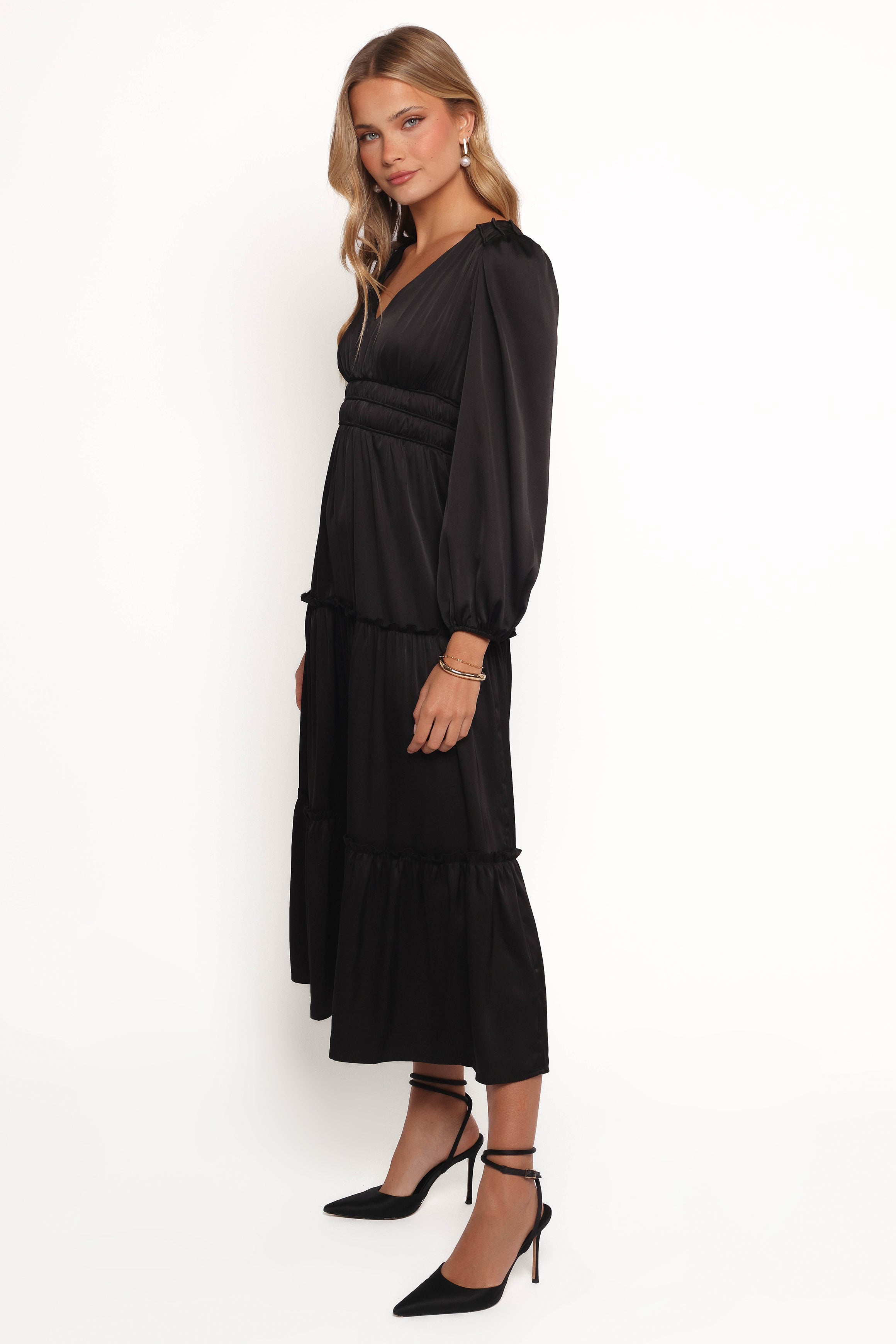 DRESSES Rowen Long Sleeve Maxi Dress - Black