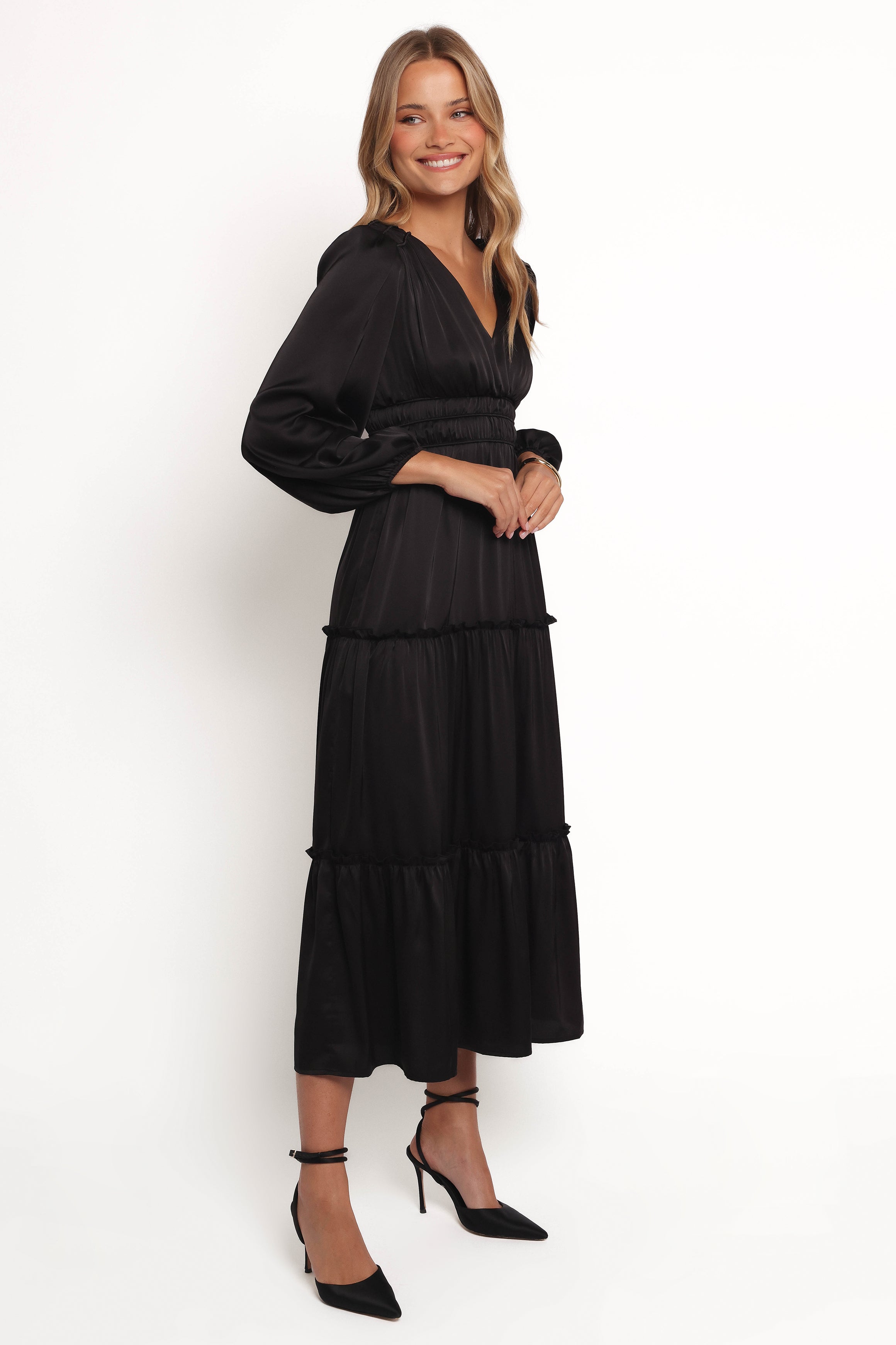 DRESSES Rowen Long Sleeve Maxi Dress - Black