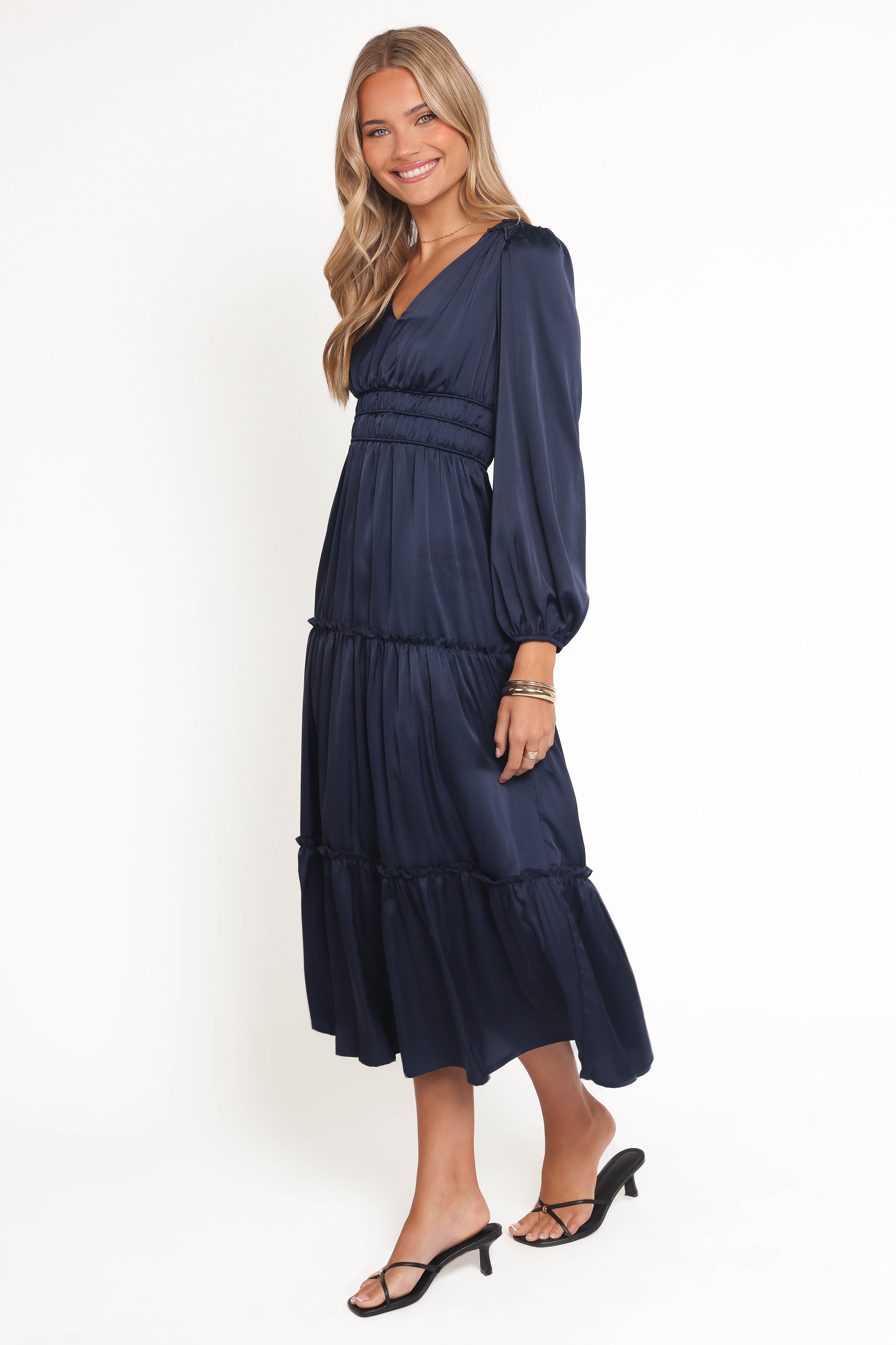 DRESSES Rowen Long Sleeve Maxi Dress - Navy