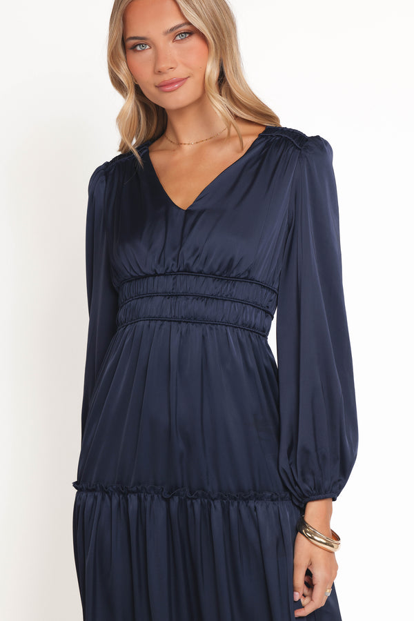 DRESSES Rowen Long Sleeve Maxi Dress - Navy
