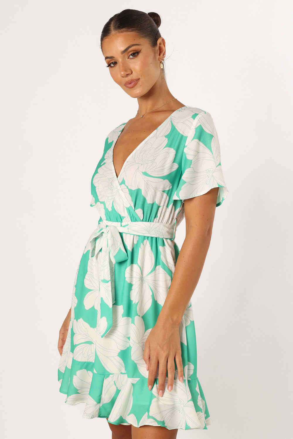 DRESSES @Rylan Mini Dress - Green Floral