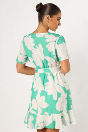 DRESSES @Rylan Mini Dress - Green Floral