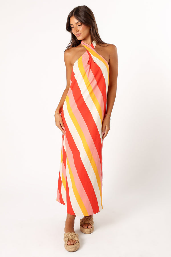 DRESSES @Sabbia Maxi Dress - Pink Stripe (Hold for Sundial)