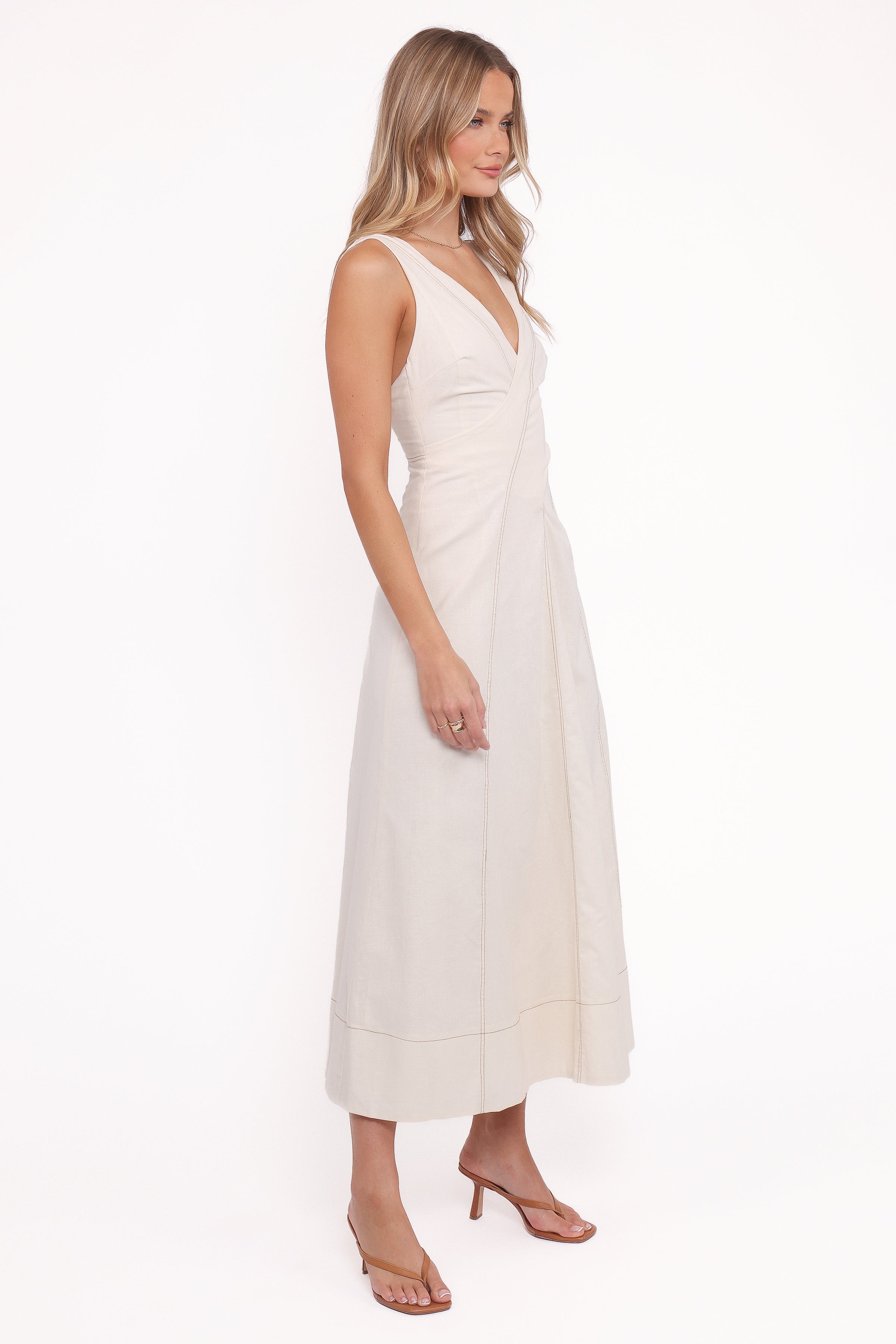DRESSES Saffron Midi Dress - Ivory