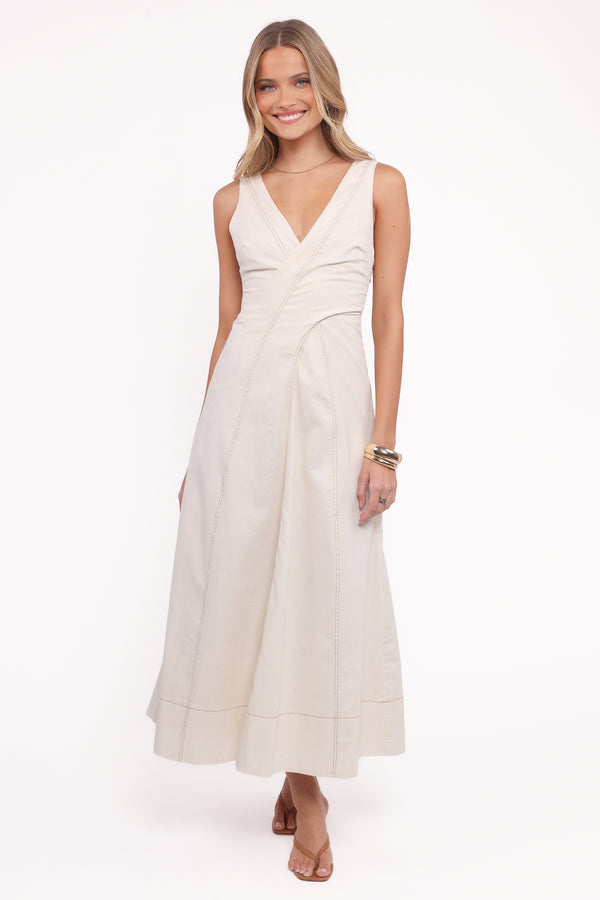 DRESSES Saffron Midi Dress - Ivory