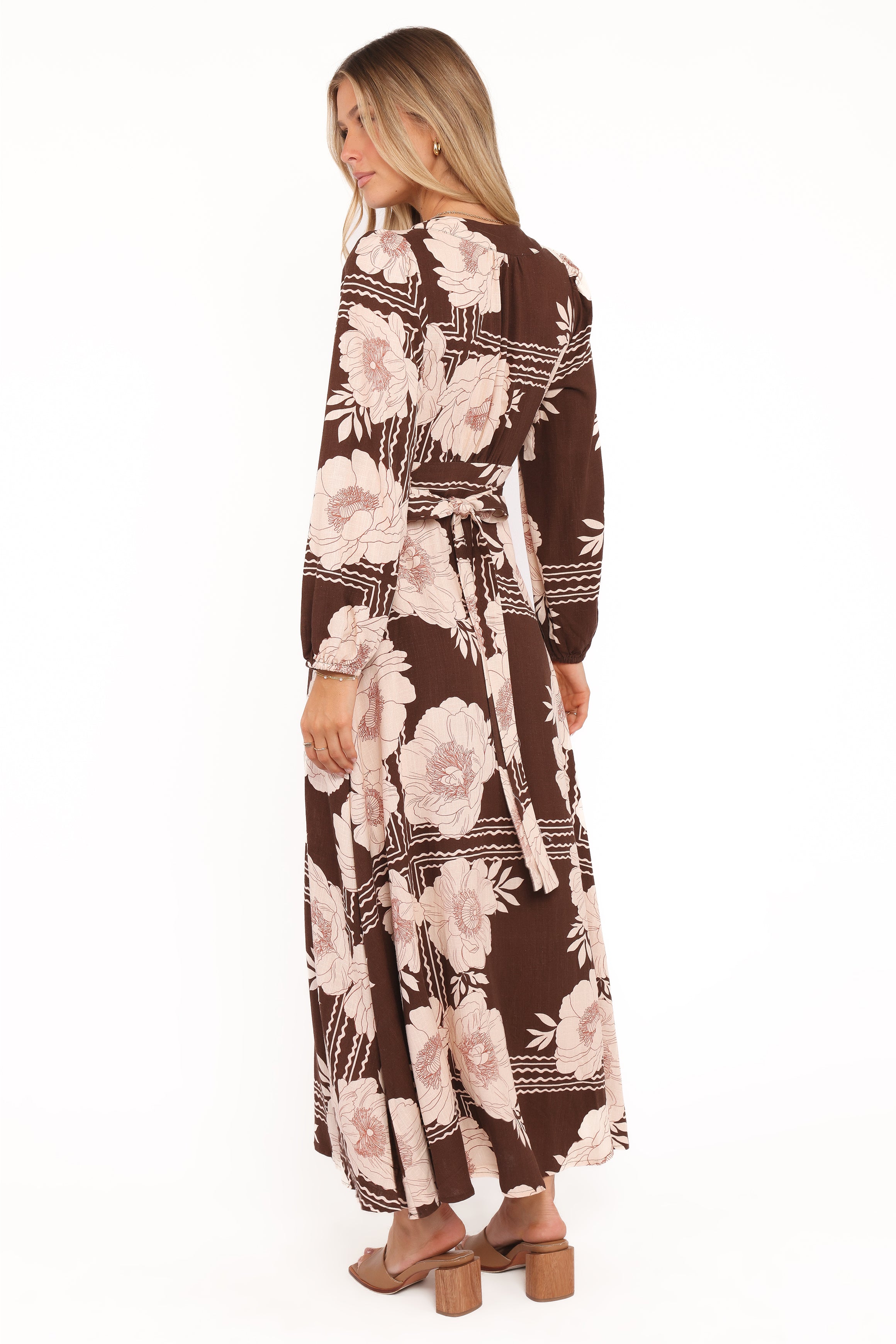 DRESSES Safia Midi Dress - Brown Floral