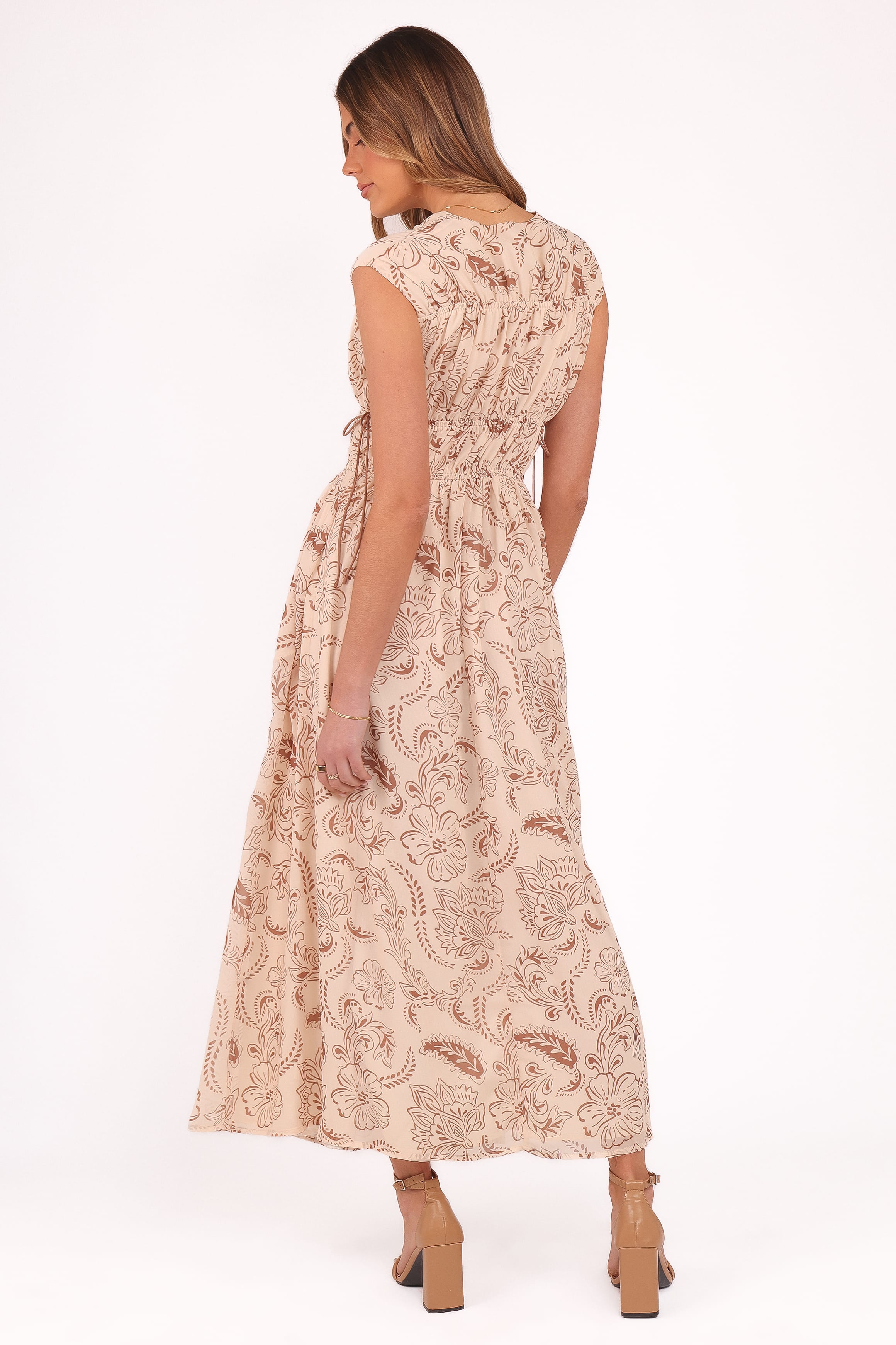 DRESSES Safira Midi Dress - Brown Paisley