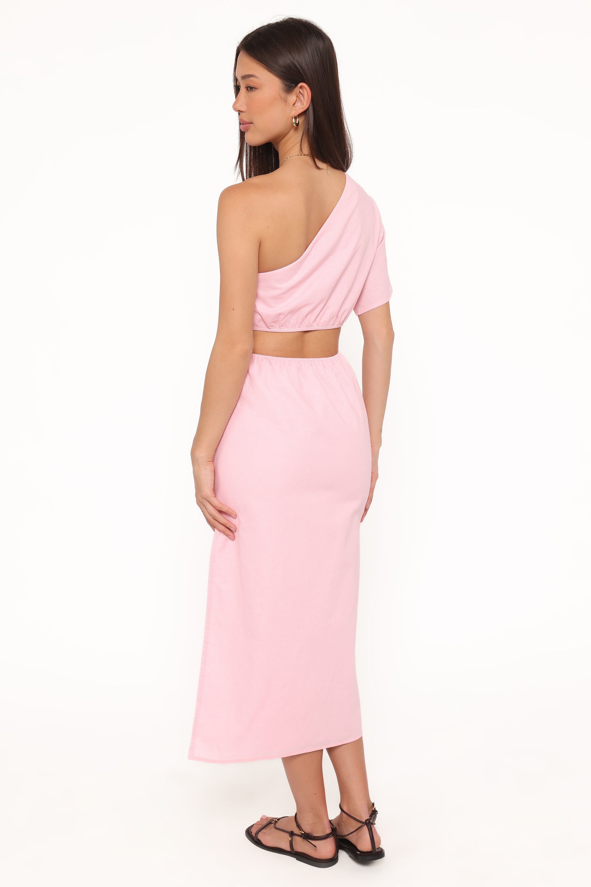 DRESSES Samira One Shoulder Midi Dress - Pink
