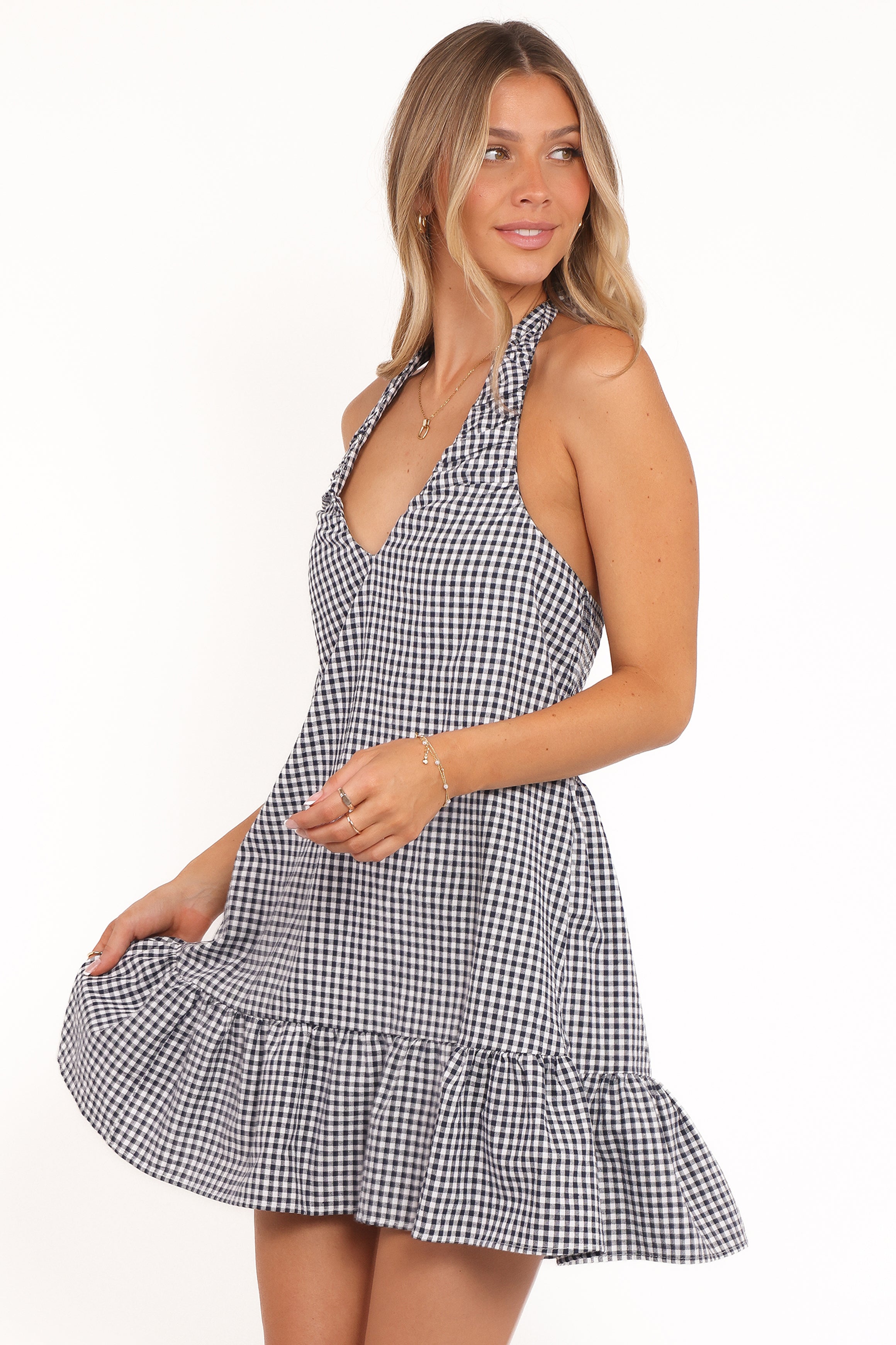 DRESSES Samson Mini Dress - Navy Gingham