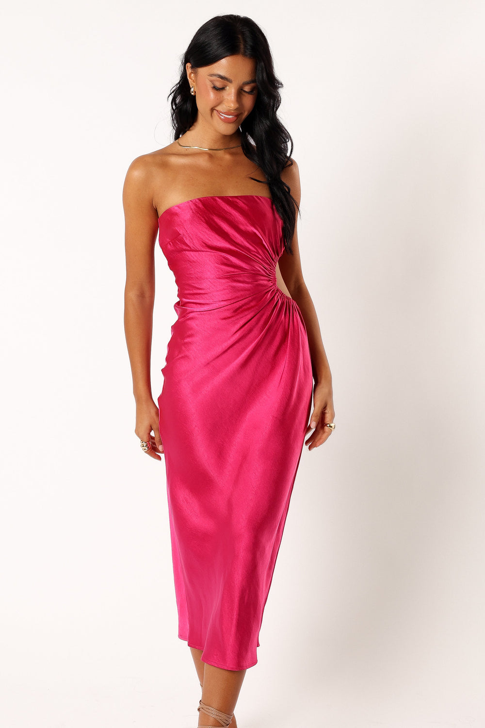 Saraya Midi Dress - Hot Pink - Petal & Pup