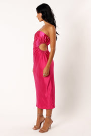 DRESSES Saraya Midi Dress - Hot Pink