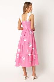 DRESSES @Sarelle Maxi Dress - Hot Pink