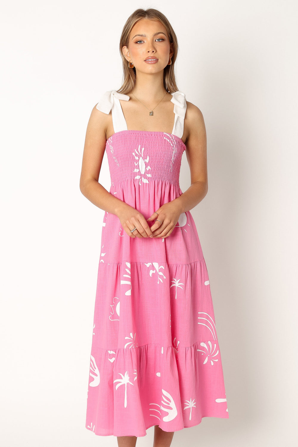 DRESSES @Sarelle Maxi Dress - Hot Pink