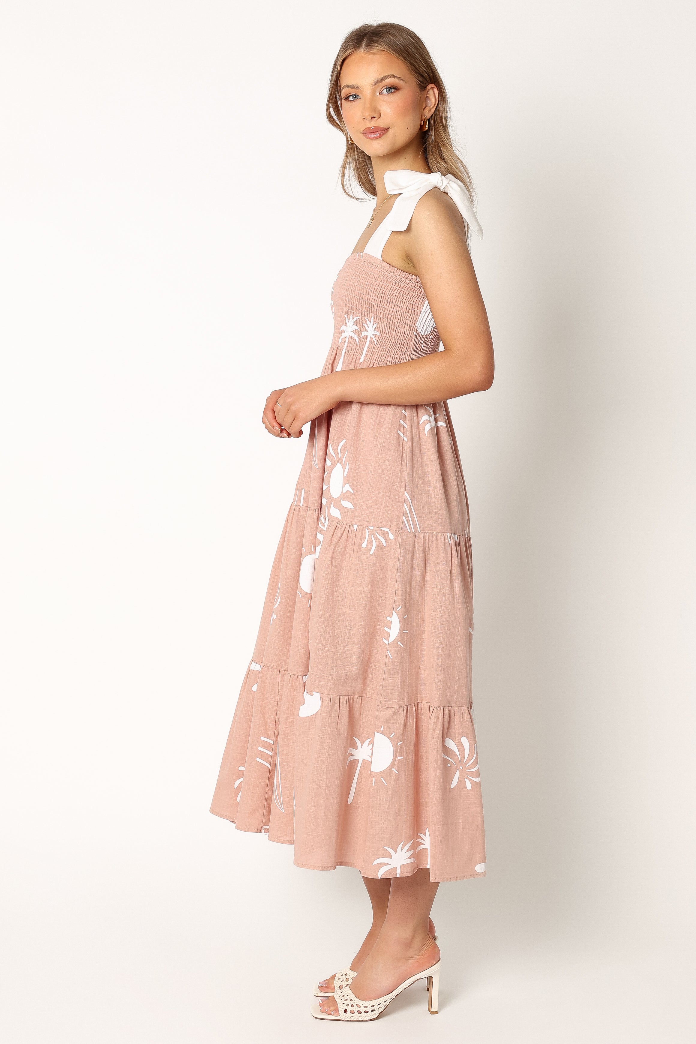 DRESSES @Sarelle Maxi Dress - Tan Blush