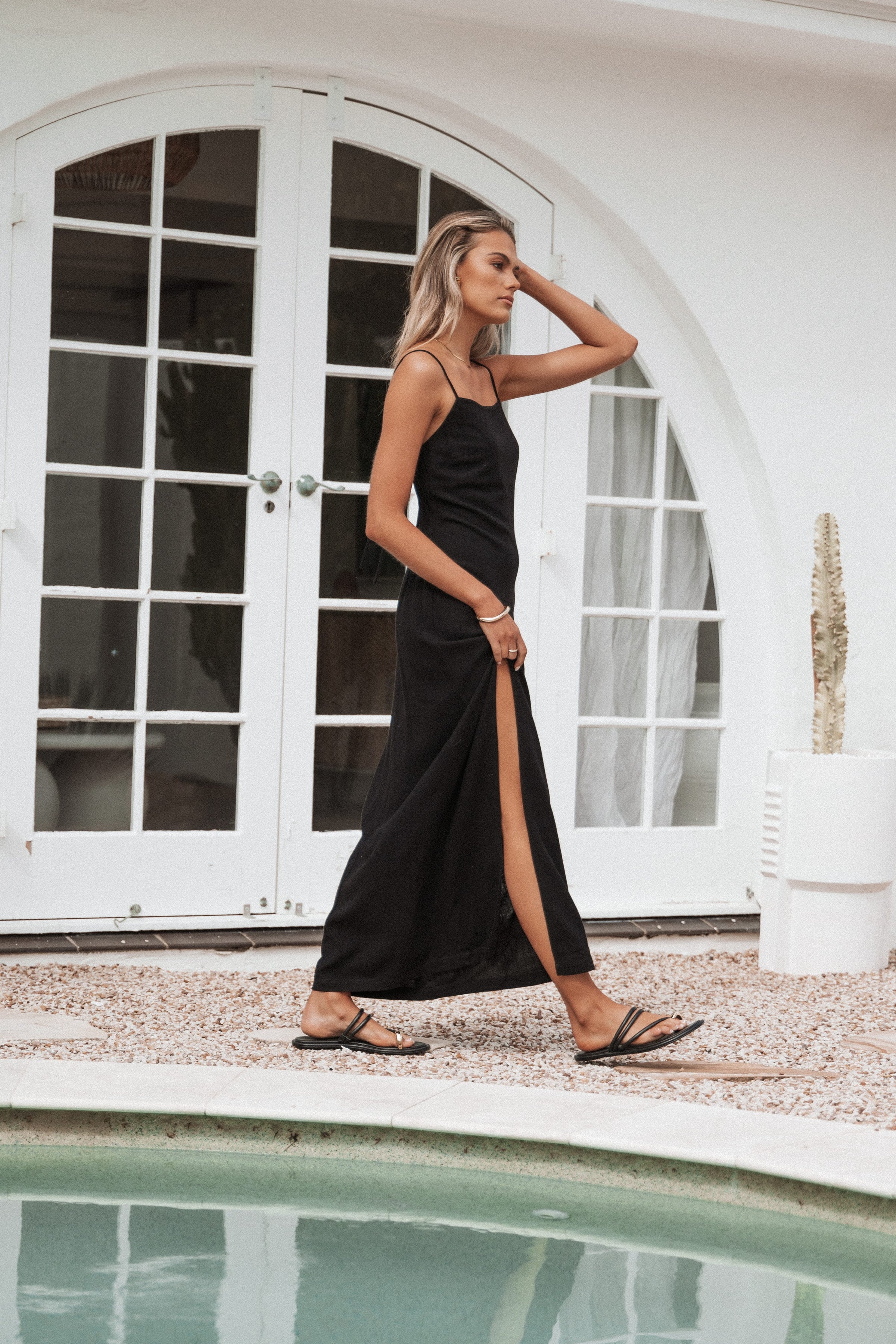 DRESSES Sawyer Midi Slip Dress - Black