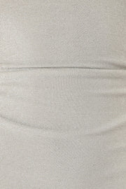 DRESSES @Sebastian Off Shoulder Maxi Dress - Silver