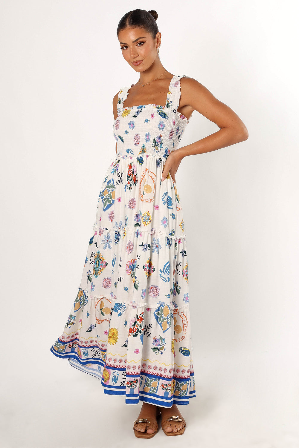 DRESSES @Serafina Maxi Dress - Portofino Print