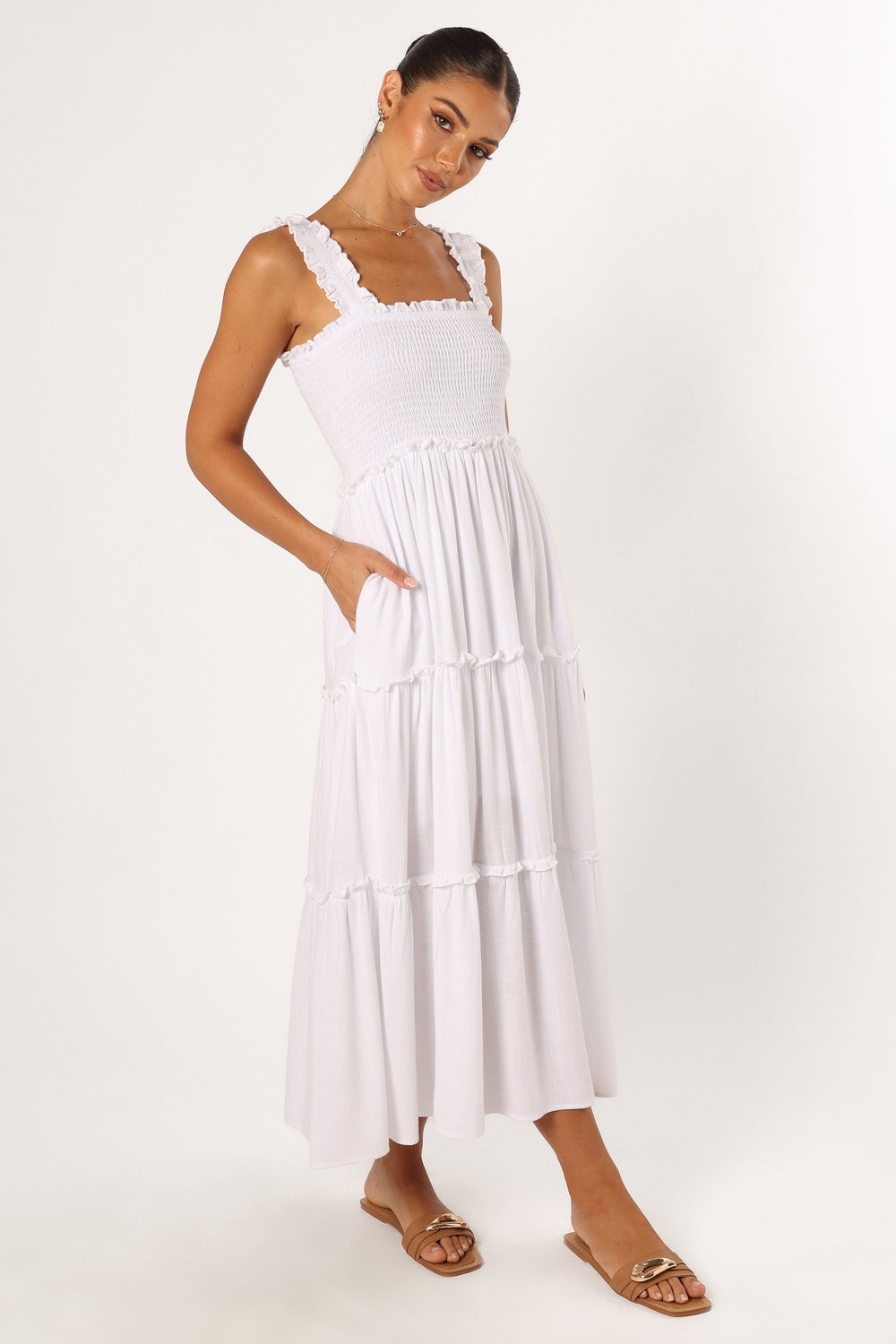 DRESSES @Serafina Maxi Dress - White